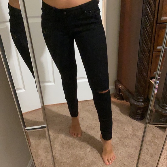 Black distressed jeans - Picture 2 of 4